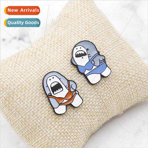 New brooch cartoon cute quirky fun couple bikini shark brooc