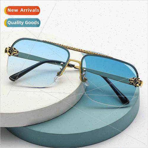 6038 personalized square fashion double beam sunglasses 2023