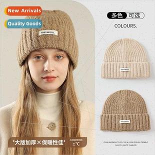 wool cap obvious winter wildly warm Korean Autumn female