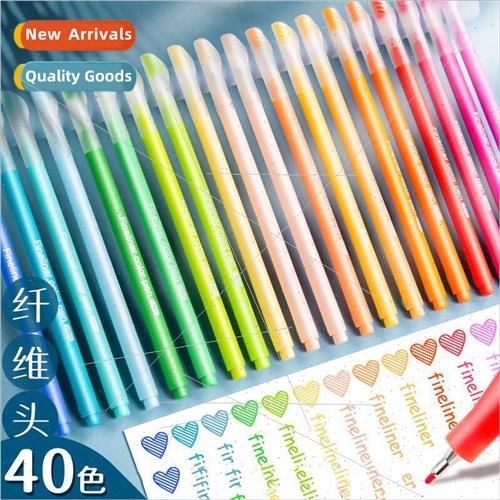 Colorful neutral pen set antique macaron student wring plast