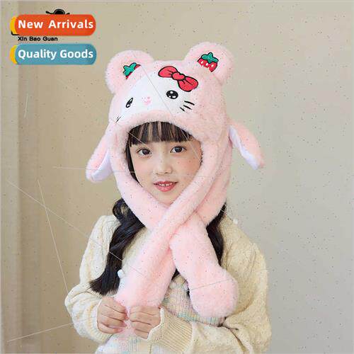2144 ears will move children hats plush scarf onePCS cap men