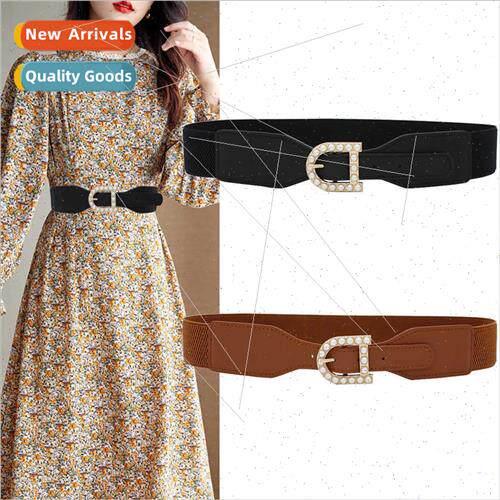 High-class sense elastic waist belt female decorative fashio