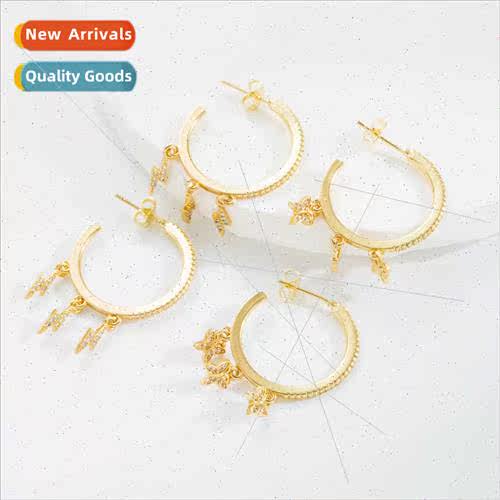 simple fashion butterfly lightning pendant earrings female H