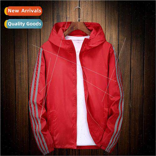 Spring summer men youth jacket thin tide fat fat plus size r