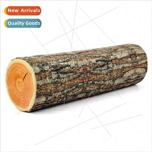 cylinder wood pile Creative log texture cushion highlwood