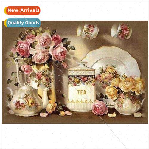 New vase diamond painting modern simple living room small fu