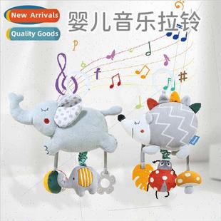 New music pull bell toys baby stroller dolls hanging seat so