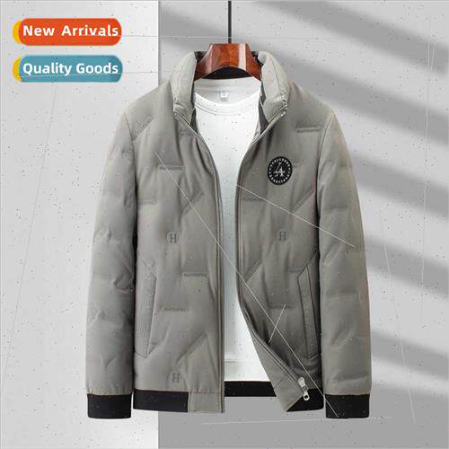 Short down jacket men light jacket in elderly collar fashion