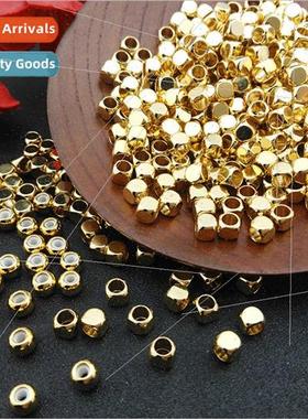 Copper gold-plated silicone spacer beads square beads posion