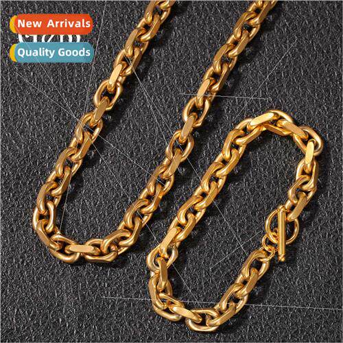 stainless steel cross chain O chain bracelet necklace hip me