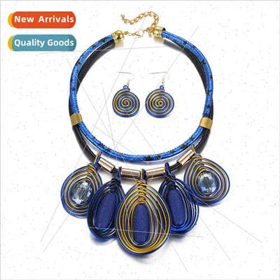 Wooden multi-layer wooden beads long necklace women bohemian