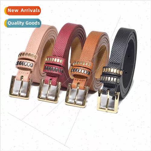Korea fashion simple imation leather pin buckle belt men wom