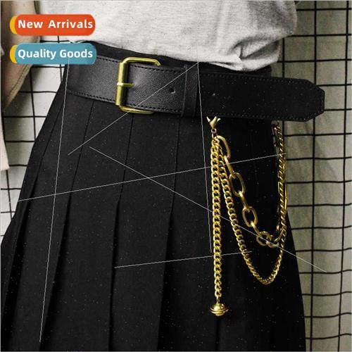 Premium Feeling Elastic Wide Belt Women Chain Decoration che