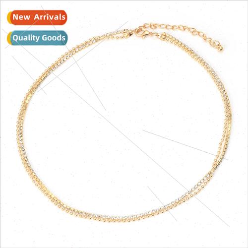 mple zinc alloy stacking layered necklace retro fashion temp