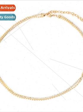 mple zinc alloy stacking layered necklace retro fashion temp