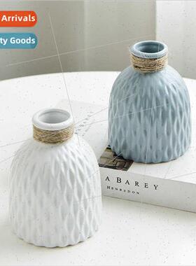 Modern mple Ceramic Ripple Vase Home Dried Flower Vase ving