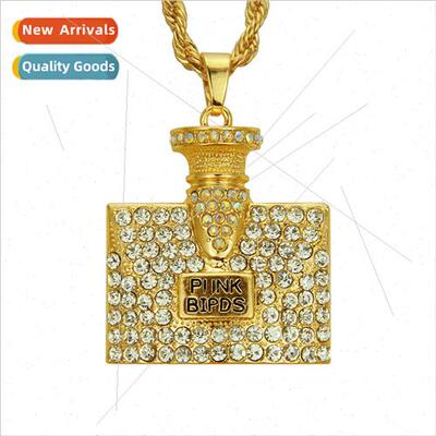 Europe personalized diamond perfume bottle pendant necklace