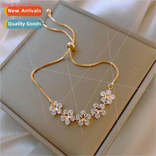 2021 Korean New xury Crystal Flower Cubic Zirconia Pendant