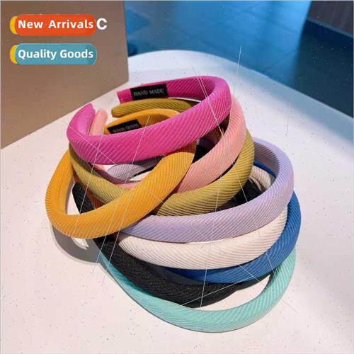ins twill kn sponge high skull top hairpin ageing headband g