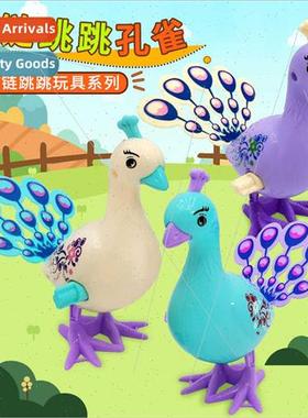 Clockwork winding peacock simulation fun peacock children to