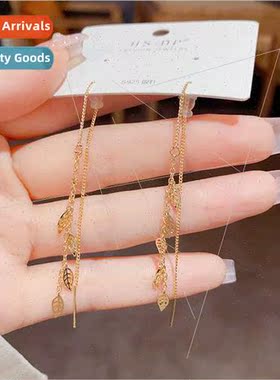 che mple Leaf Flake Earrings Korea Fashion Earrings