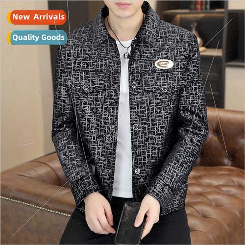 Men jackets spring fall 2023 new nd Korean  lapel hundred pr图片