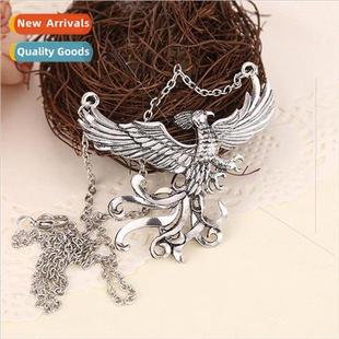 Europe Immortal Bird Phoenix Long Sweater Pendant Necklace E