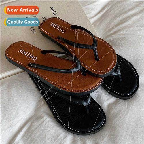 mple leisure soft flat bottom ins retro outside wear clip fe图片