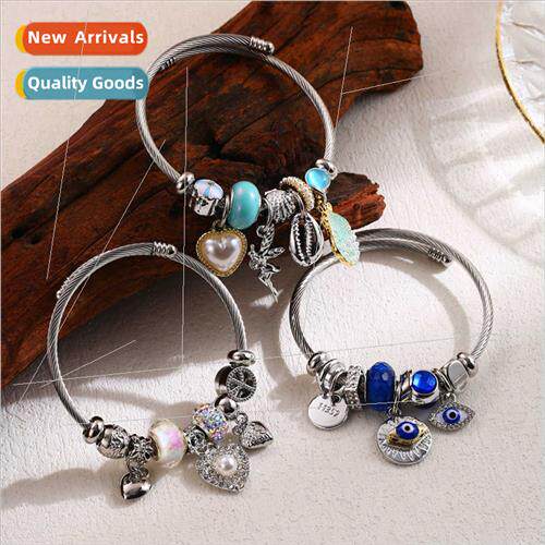 and versatile Pandora alloy silver bracelet beaded drilled s