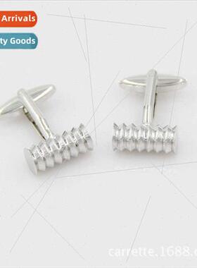 A column men cufflinks plain color cylinder environmental pr