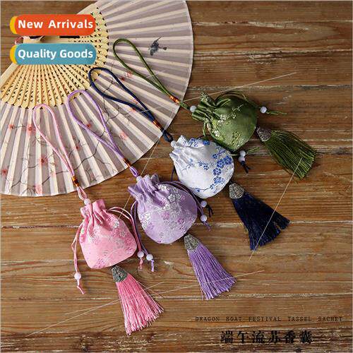 Dragon Boat Festival tasseled balm bags flowers gift packagi