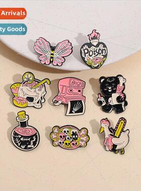 New Cartoon Pink Chainsaw Duck Skull Candy Creative Modellin