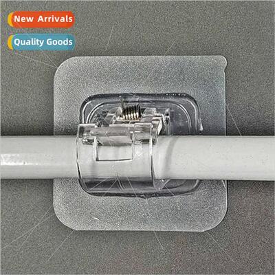 Curtain rod hooks telescopic rod fixing clip bracket sticker