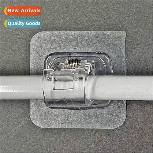 Curtain rod hooks telescopic rod fixing clip bracket sticker