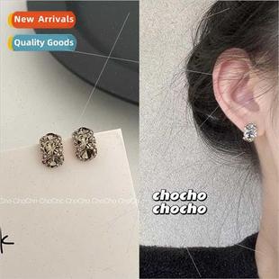 Gray Korea earrings ght earrin sense Berlin retro Dark niche