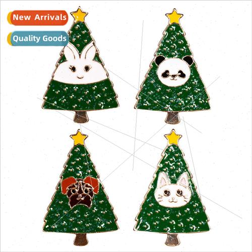 Christmas brooch jewelry animal rabb cat Christmas e badge c