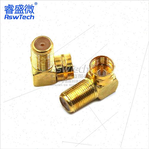 RF Header Cable Connector Inch F Male to F Elbow Female F Ma