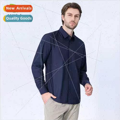 New modal men long-sleeved shirt spring autumn solid color l