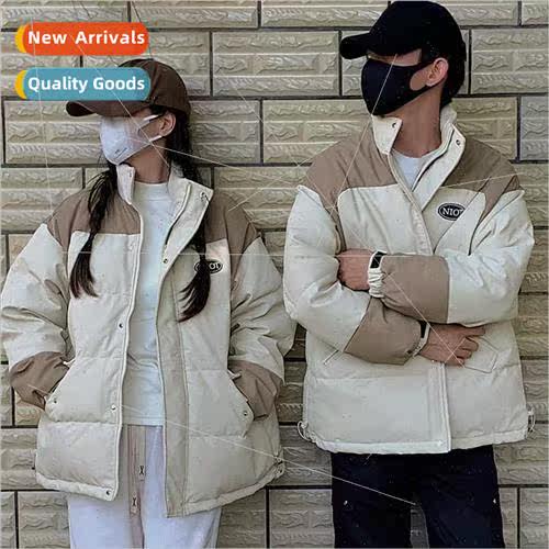 Students American retro stand-up collar cotton jacket couple