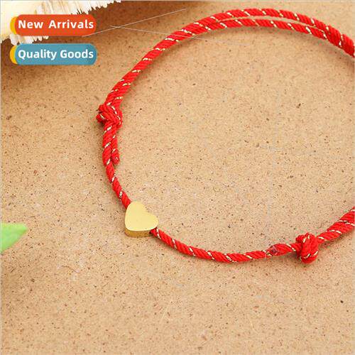 2023 Europe new gold love hand-woven inter-color bracelet la
