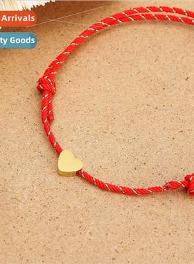 2023 Europe new gold love hand-woven inter-color bracelet la