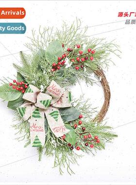 Christmas decorations 50cm red fru PE whe leaf grass half ri