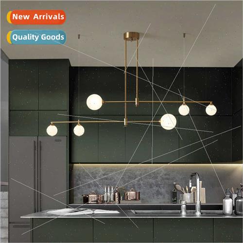 Copper dining room chandelier Scandinavian modern minimalist