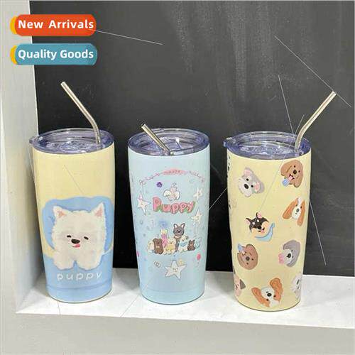 Korean cartoon puppy  cup high value 304 water cup high temp