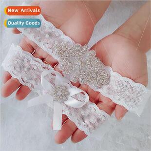 LW26 Bridal Garter Handmade Rhinestone Encrusted Garter Sexy