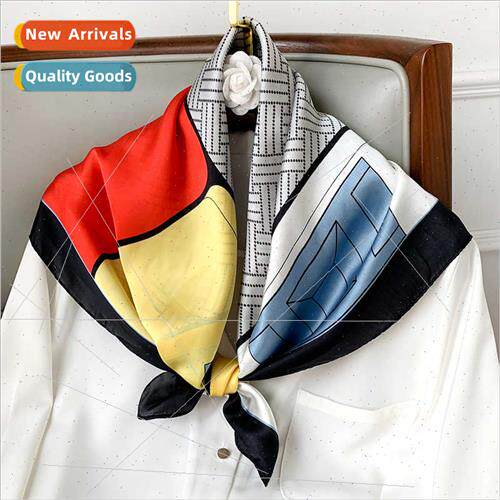 2002 new summer Korean colorful simulation silk small square
