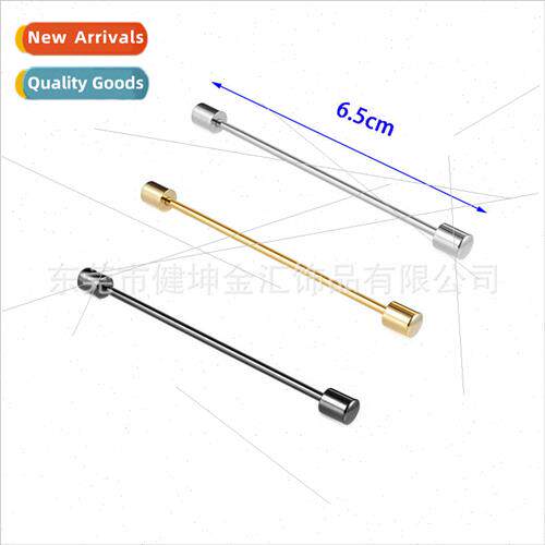 Fashion Cylindrical Men Lapel Pin One-piece Lapel Clip Colla