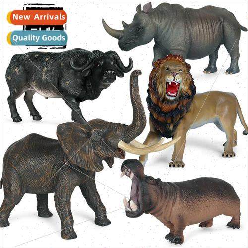 Animal model plastic toys large rhino hippo lion elephant ch
