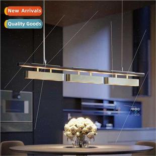 room designer simple led Modern steel long dining stainless