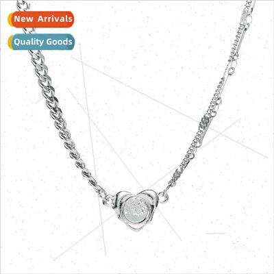 Europe fashion nd pearl patchwork necklace love star tanium